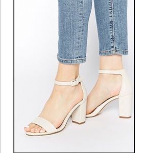 White heeled Sandals